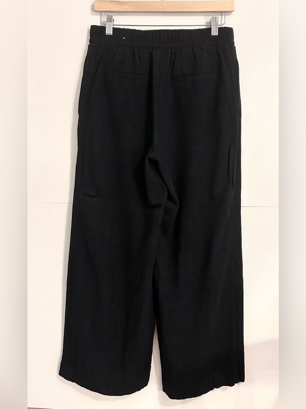Reitmans Wide Leg Linen Blend Pants Coastal Minimalist Black Petite Small - Picture 2 of 13